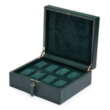 Load image into Gallery viewer, Wolf British Racing Green 8 Pc Watch Box
