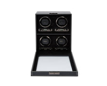 Load image into Gallery viewer, Wolf British Racing 4 Piece Watch Winder Black