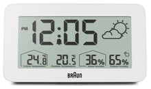 Load image into Gallery viewer, Braun Digital Weather Station Clock White