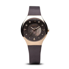 Load image into Gallery viewer, Bering Solar Polished Rose Gold Swarovski Watch