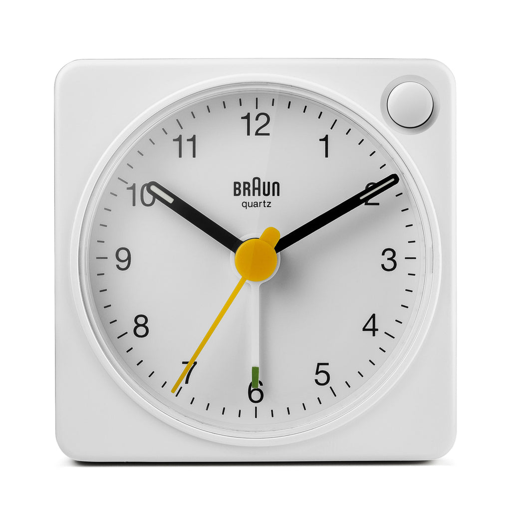 Braun Classic Travel Analogue Alarm Clock White