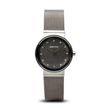 Bering Classic Polished Silver Mesh Swarovski Watch