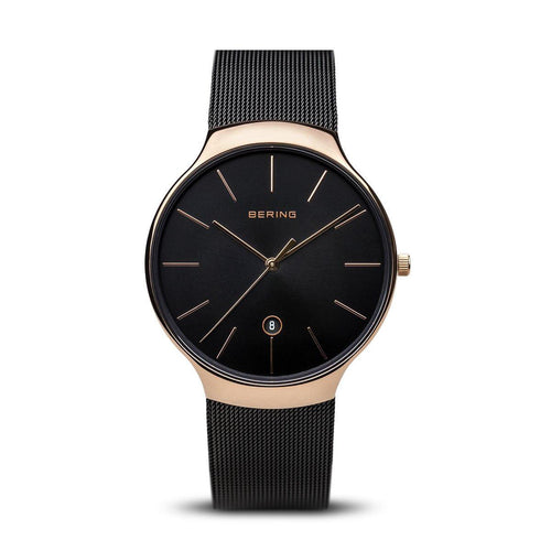 Bering Classic Collection 38mm Black Milanese Strap
