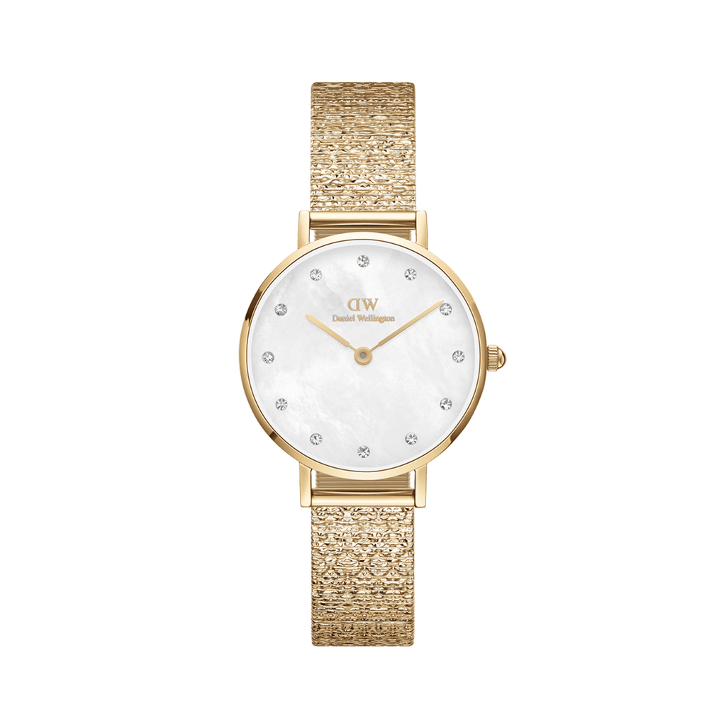 Daniel Wellington Petite 28 Lumine Gold Mother of Pearl White Watch