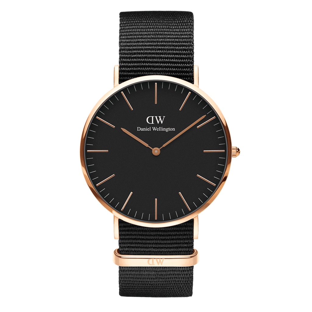 Daniel Wellington Classic 40 Cornwall Rose Gold & Black Watch