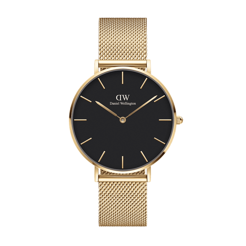 Daniel Wellington Petite 36 Evergold Gold & Black Watch