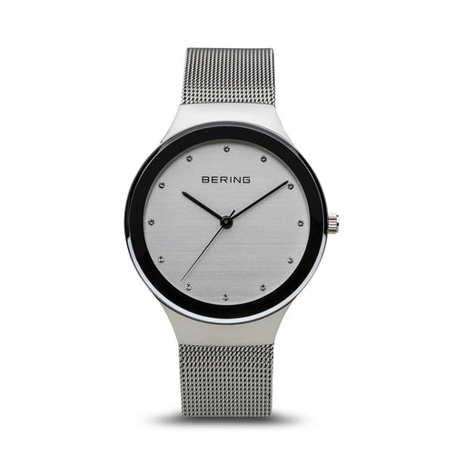 Bering Classic Polished Silver 34mm Watch