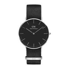 Load image into Gallery viewer, Daniel Wellington Classic 40 Cornwall Silver &amp; Black Watch