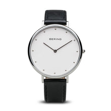 Load image into Gallery viewer, Bering Classic Polished Silver 39mm Black Watch