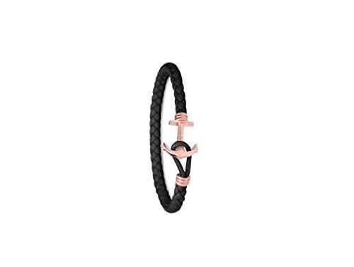 Paul Hewitt Phrep Lite Leather Rose Gold / Black Bracelet - S