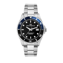 Load image into Gallery viewer, Philip Caribe Black Stainless Steel Watch