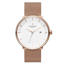Load image into Gallery viewer, Nordgreen Women&#39;s Philosopher 36mm Rose Gold Mesh Watch