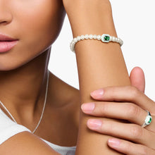Load image into Gallery viewer, THOMAS SABO Bracelet Pearls With Green Stone