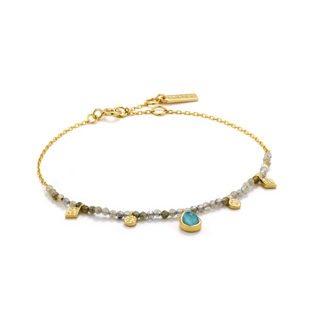 Ania Haie Turquoise Labradorite Bracelet - Gold