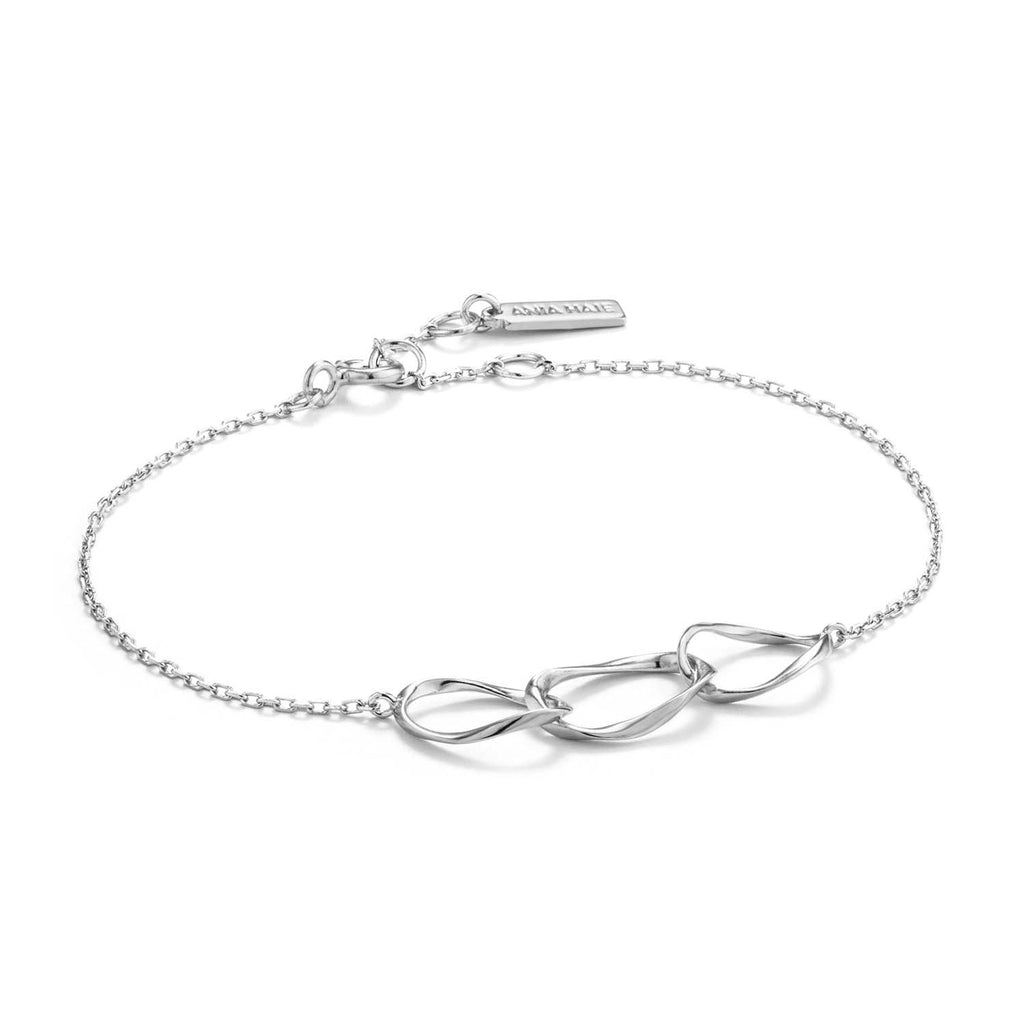 Ania Haie Swirl Nexus Bracelet  - Silver