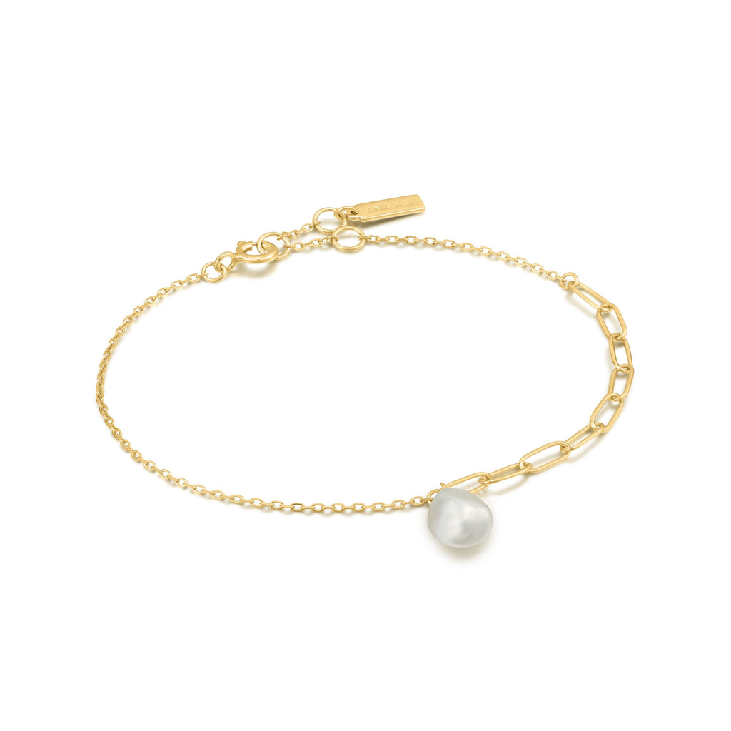 Ania Haie Gold Pear Chunky Bracelet