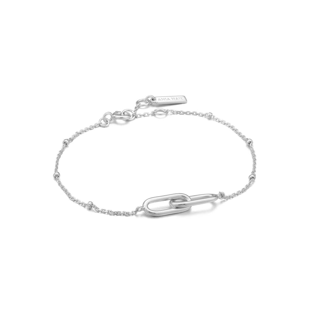 Ania Haie Beaded Chain Link Bracelet  - Silver