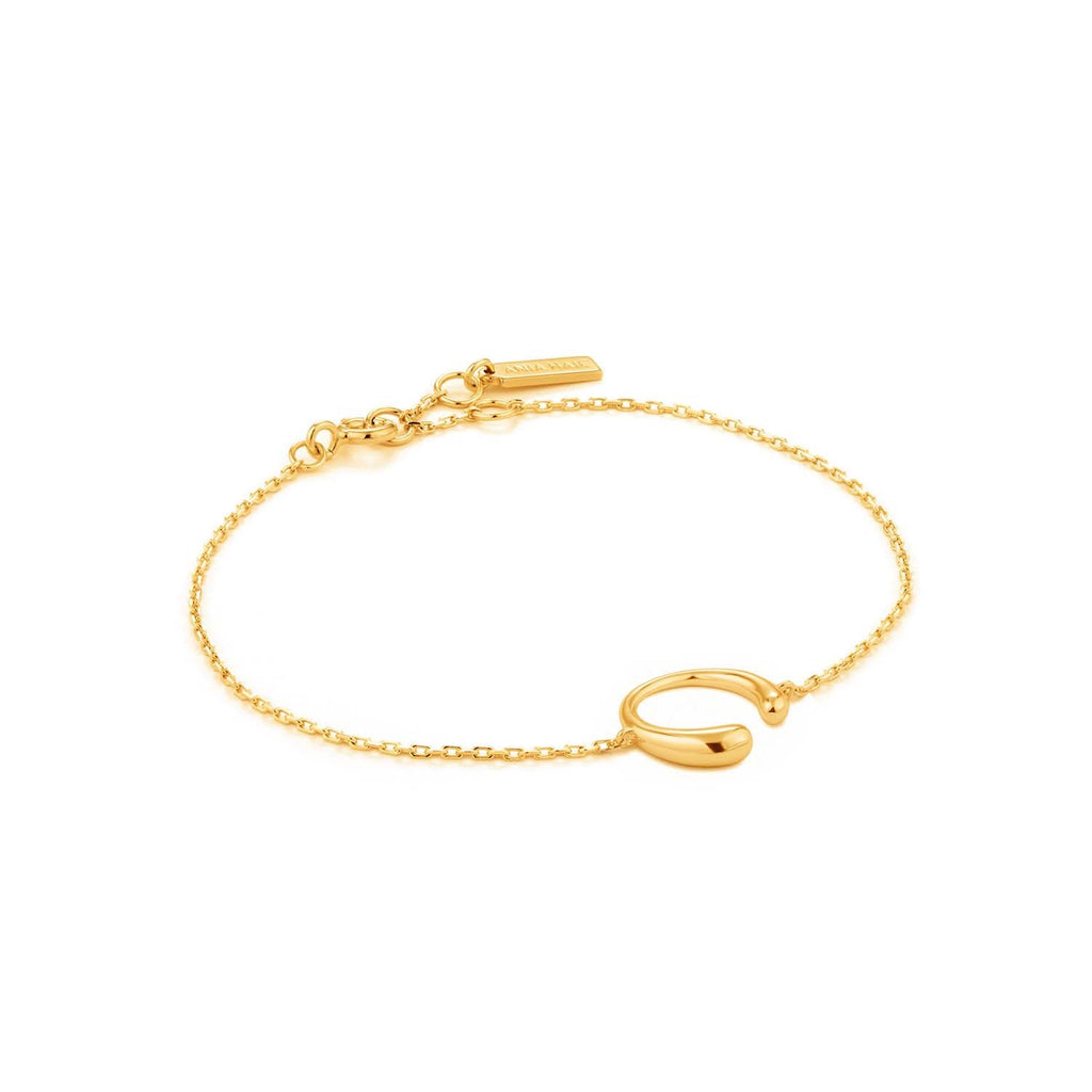 Ania Haie Luxe Curve Bracelet  - Gold