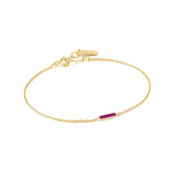 Ania Haie Berry Enamel Bar Gold Bracelet