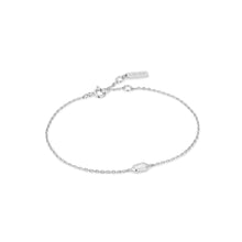 Load image into Gallery viewer, Ania Haie Silver Sparkle Emblem Chain Bracelet
