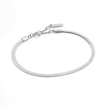 Load image into Gallery viewer, Ania Haie Silver Flat Snake Chain Bracelet