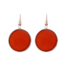 Load image into Gallery viewer, Bronzallure Big Disc Earrings With Natural Stones