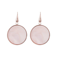 Load image into Gallery viewer, Bronzallure Big Disc Earrings With Natural Stones