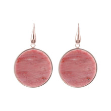 Load image into Gallery viewer, Bronzallure Big Disc Earrings With Natural Stones