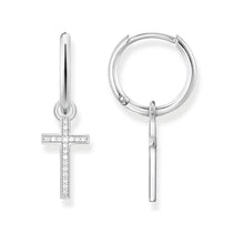 Load image into Gallery viewer, Thomas Sabo Cross Hoop Earrings