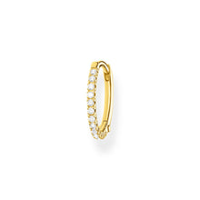 Load image into Gallery viewer, Thomas Sabo Single Hoop Earring White Stones