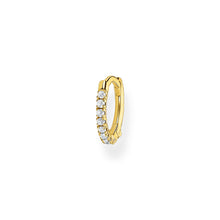 Load image into Gallery viewer, Thomas Sabo Single Hoop Earring White Stones