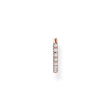 Load image into Gallery viewer, Thomas Sabo Single Hoop Earring White Stones
