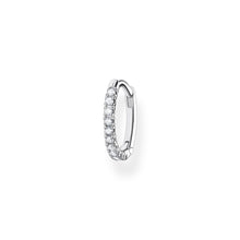 Load image into Gallery viewer, Thomas Sabo Single Hoop Earring White Stones