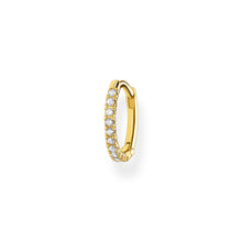 Load image into Gallery viewer, Thomas Sabo Single Hoop Earring White Stones