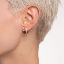 Load image into Gallery viewer, Thomas Sabo Single Hoop Earring White Stones