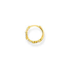 Load image into Gallery viewer, Thomas Sabo Single Hoop Earring Stones Gold