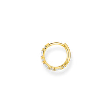 Load image into Gallery viewer, Thomas Sabo Single Hoop Earring Stones Gold