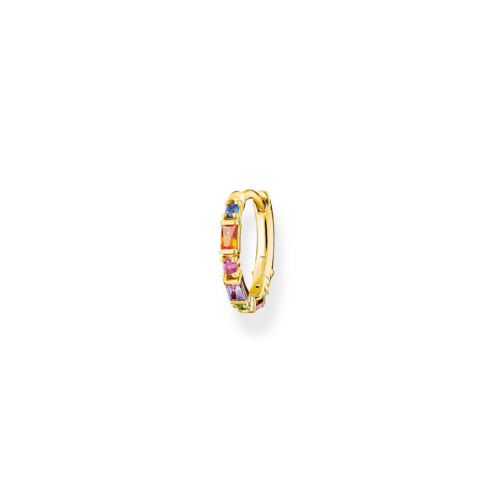 Thomas Sabo Single Hoop Earring Colourful Stones Gold