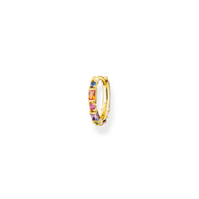 Load image into Gallery viewer, Thomas Sabo Single Hoop Earring Colourful Stones Gold