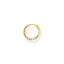 Load image into Gallery viewer, Thomas Sabo Single Hoop Earring Colourful Stones Gold