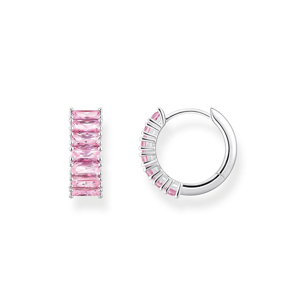 THOMAS SABO Heritage Pink Wide Baguette Earrings