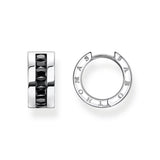 THOMAS SABO Heritage Black And Silver Hoop Earrings