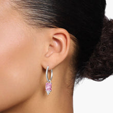 Load image into Gallery viewer, THOMAS SABO Heritage Pink Stone Hoop Earrings