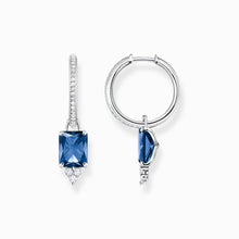 Load image into Gallery viewer, Thomas Sabo Hoop earrings with blue stone