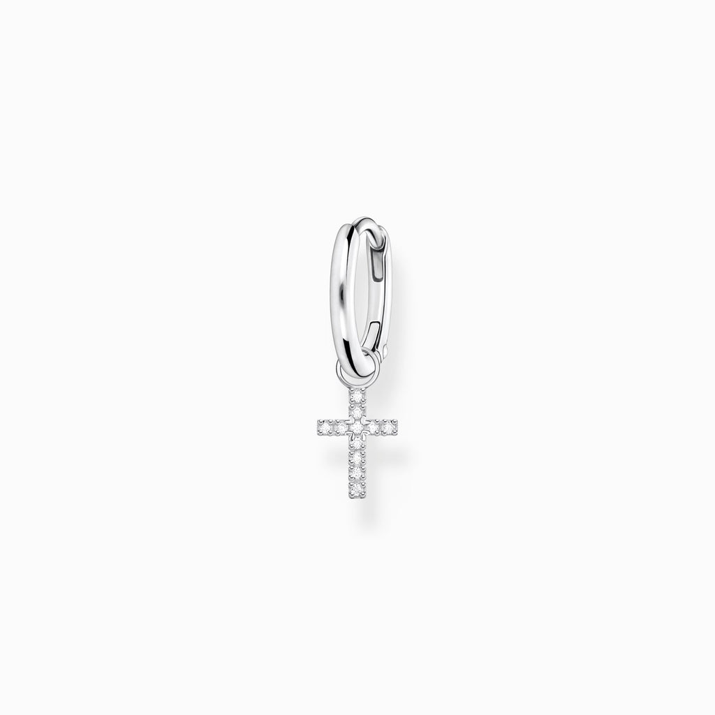 Thomas Sabo Single hoop earring with cross prendant silver