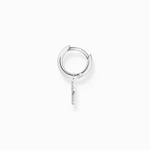 Load image into Gallery viewer, Thomas Sabo Single hoop earring with cross prendant silver