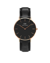 Load image into Gallery viewer, Daniel Wellington Classic 36 Sheffield Rose Gold &amp; Black Watch