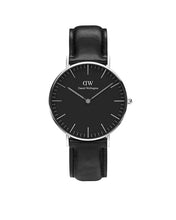 Load image into Gallery viewer, Daniel Wellington Classic 36 Sheffield Silver &amp; Black Watch