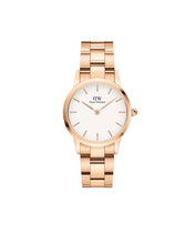 Load image into Gallery viewer, Daniel Wellington Iconic Link 28 Rose Gold &amp; White Watch