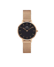 Load image into Gallery viewer, Daniel Wellington Petite 28 Melrose Rose Gold &amp; Black Watch